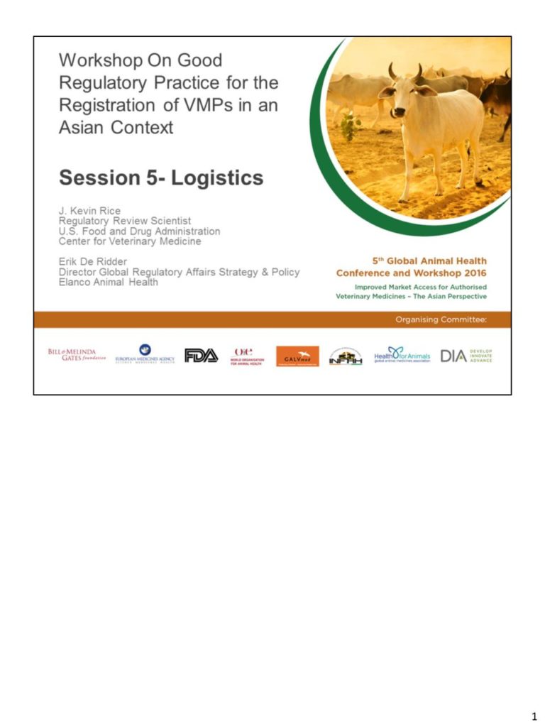 Session 5 Logistics HealthforAnimals